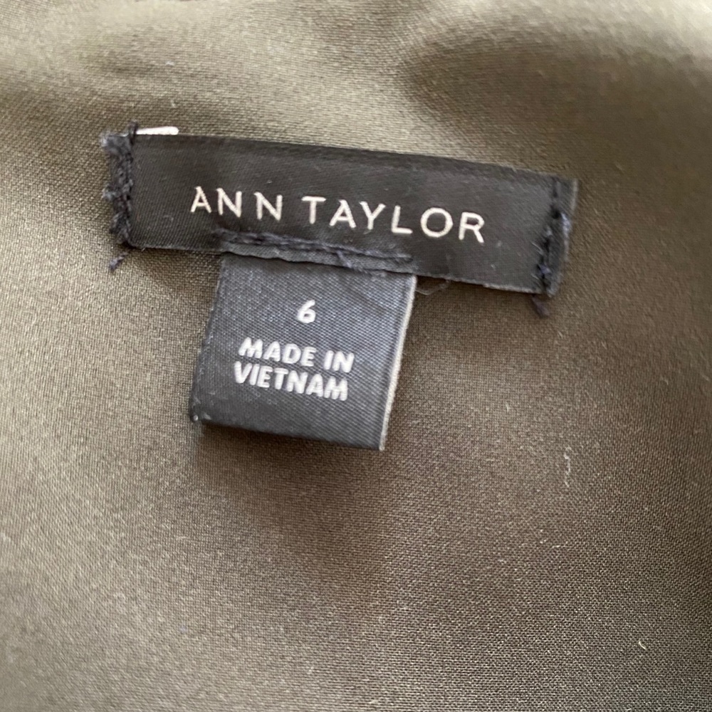 Ann Taylor Army Green Shift Dress - Picture 3 of 3